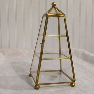 LAST SALE! Vintage Interpur R.O.C. 3 Tier Small Brass/Glass Shelf